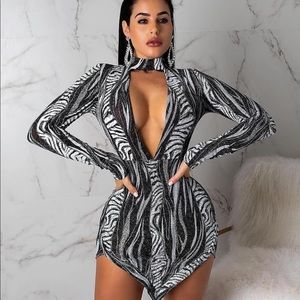 *****SOLD***Festive” black and silver dress